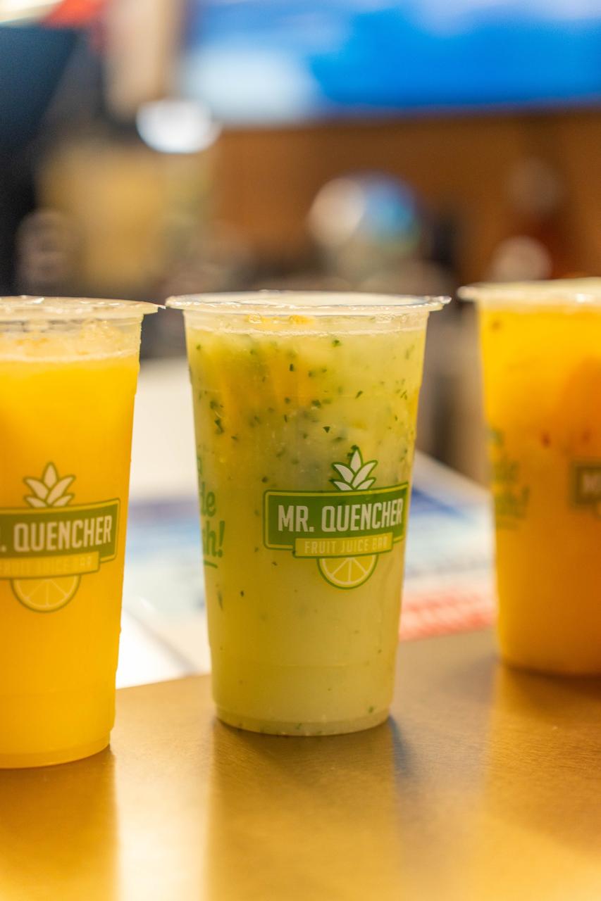 Three Mr. Quencher cups